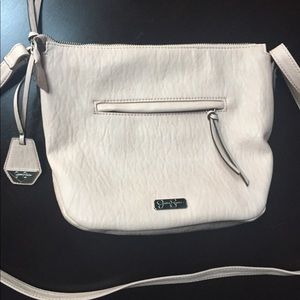 Jessica Simpson cream/blush crossbody bag